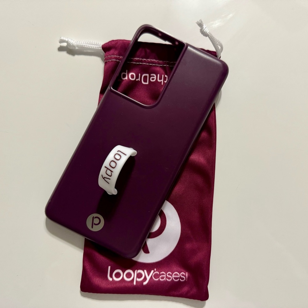 Maroon Loopy Case for S21 Ultra
